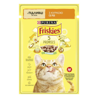 Friskies Кусочки в подливке с курицей для взрослых кошек 85 г