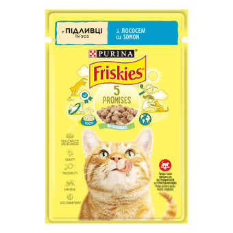 Friskies Кусочки в подливке с лососем для взрослых кошек 85 г