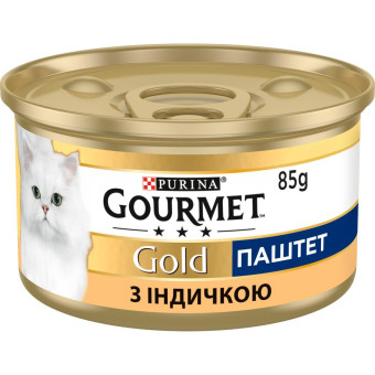 Gourmet Gold паштет с индейкой для взрослых кошек 85 г