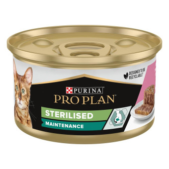 Pro Plan Sterilised Maintenance Кусочки в паштете с тунцом и лососем для стерилизованных кошек 85 г