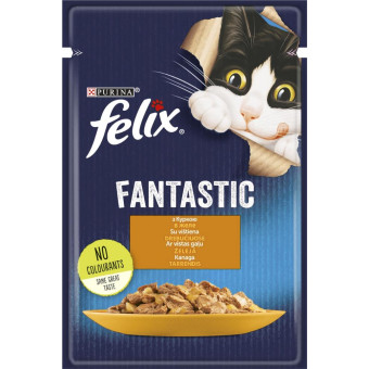 Felix Fantastic с курицей в желе для взрослых кошек 85 г