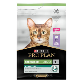 Pro Plan Renal Sterilised Renal plus  для взрослых стерилизованых котов с индейкой 1.5 кг