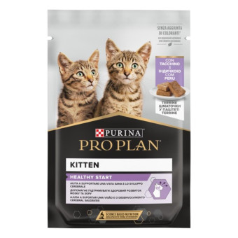 Pro Plan Kitten Healthy Start Turkey Кусочки в паштете с индейкой для котят 85 г