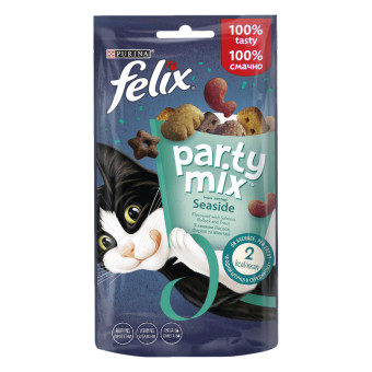 Felix Party Mix Ocean mix Лакомство для взрослых кошек со вкусом лосося, форели и минтая