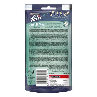 Felix Party Mix Ocean mix Лакомство для взрослых кошек со вкусом лосося, форели и минтая