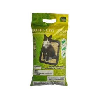 Наполнитель из тофу Soffi-Cat для кошачих туалетов, зеленый чай 7 л