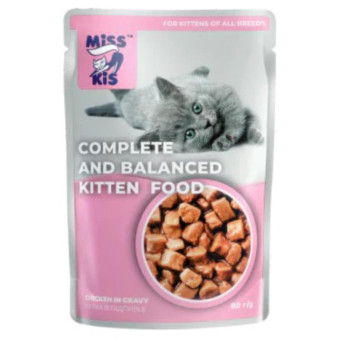 Miss Kis (Мисс Кисс) Влажный корм для котят Курица в подливе 100 г