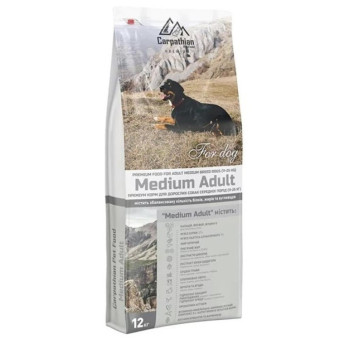 Carpathian Pet Food для собак Medium adult с курицей и палтусом  (на вес) 1 кг