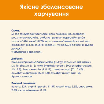 Cat Chow Adult С лососем и зеленой фасолью в желе для кошек 85 г