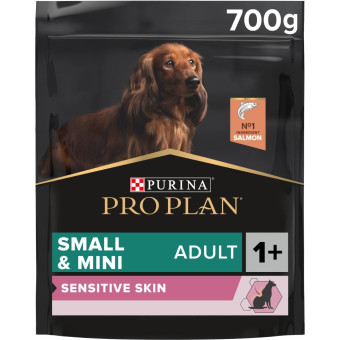 Pro Plan Sensitive skin - корм с лососем для  собак маленьких пород с чувствительной кожей 700 г