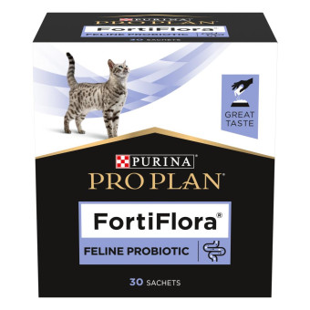 Purina Pro Plan FortiFlora Пробиотик для взрослых кошек и котят, поддержка микрофлоры ЖКТ 1 шт