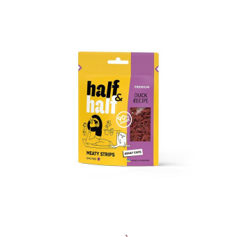 Half&Half Meaty Strips Adult Cats Duck Лакомства для кошек в форме мясных полосочек с уткой 50 г