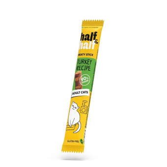 Half&Half Meaty Stick Adult Cats Turkey Лакомства для кошек в форме мясных палочек с индейкой 5 г