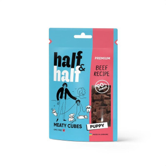 Half&Half Meaty Cubes Puppy Beef Лакомство для щенков в форме мясных кубиков с говядиной 100 г