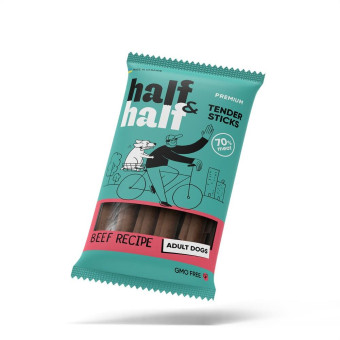 Half&Half Tender Sticks Adult Dogs Beef Лакомство для собак в форме мясных палочек с говядиной 100 г
