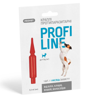 PROVET PROFILINE капли от блох и клещей для собак до 4-х  кг - 1 пипетка