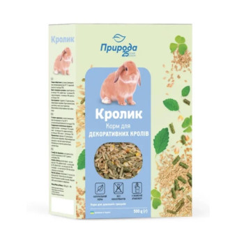 Корм Природа Кролик для декоративных кроликов, 500 гр