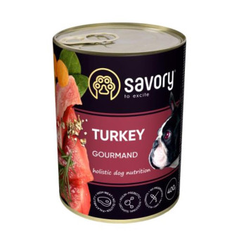 Savory Dog Adult Turkey - влажный корм с индейкой для собак 400 г