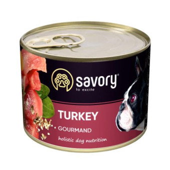Savory Dog Adult Turkey - влажный корм с индейкой для собак 200 г