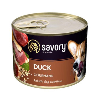 Savory Dog Adult Duck - влажный корм с уткой для собак 200 г