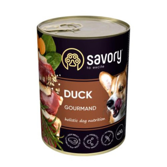 Savory Dog Adult Duck - влажный корм с уткой для собак 200 г