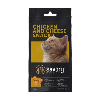 Лакомство для кошек Savory Snack Chicken and Cheese -  со вкусом курицы и сыра 60 г