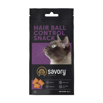 Лакомство для кошек Savory Snack Hair-ball Contro - подушечки для выведения шерсти 60 г