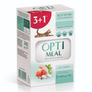 OPTIMEAL НАБІР Kitten Chicken 3+1 корм для кошенят з куркою 340 г