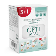 OPTIMEAL НАБІР Adult Cats Multi Taste 3+1  Повнораціонний вологий корм для дорослих котів 340 г