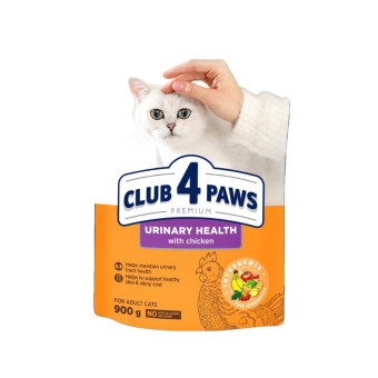 Клуб 4 Лапы Adult Cats Urinary Health -  корм для профилактики мочекаменной болезни у кошек 900 г