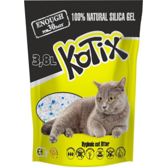 Силикагелевый наполнитель для кошачьего туалета Kotix Natural 3.8 л