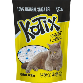 Силикагелевый наполнитель для кошачьего туалета Kotix Natural 7.6 л
