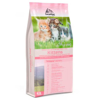 Carpathian Pet Food Kittens Сухой корм для котят с курицей и скумбрией 1.5 кг
