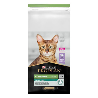 Pro Plan Adult Sterilised Renal plus для взрослых стерилизованых котов с индейкой 3 кг