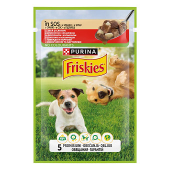 Friskies Adult Кусочки в подливке с говядиной и картофелем для взрослых собак 85 г