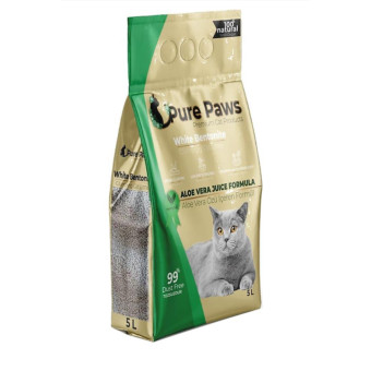 Наполнитель WHITE PURE PAWS с алоэ вера 5 л