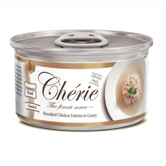 Cherie with Chicken Liver in Gravy консервы для котов курица и куриная печенка кусочки в соусе 80 г