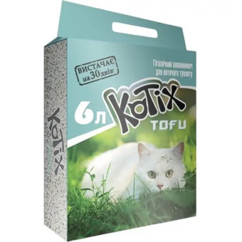Kotix Tofu Соевый наполнитель для кошачего туалета, классик 6 л