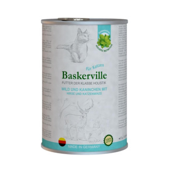 Baskerville Holistic Wild und Kaninchen Оленина с кроликом влажный корм для кошек 400 г