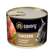 Savory Cat Adult Sterilized Chicken - вологий корм з куркою для стерилізованих котів 200 г