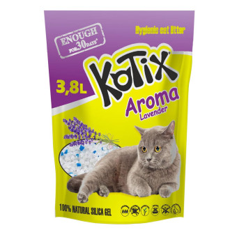 Силикагелевый наполнитель для кошачьего туалета Kotix Lavender 3.8 л
