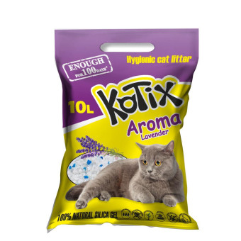 Силикагелевый наполнитель для кошачьего туалета Kotix Lavender 10 л