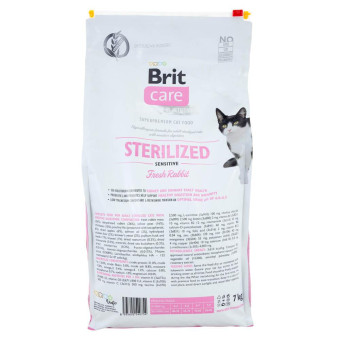 Brit Care Sterilized Sensitive Fresh Rabbit - беззерновой  корм для стерилизованных (на вес) 100 г
