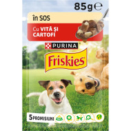 Friskies Adult Кусочки в соусе с говядиной и картофелем для взрослых собак 85 г