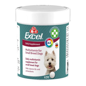 Мультивитаминный комплекс 8in1 Excel Multi Vitamin Small Breed для собак мелких пород таблетки 70 шт
