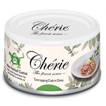Cherie Hairball Control Tuna & Crab влажный корм в виде кусочков тунца и краба в соусе 80 г