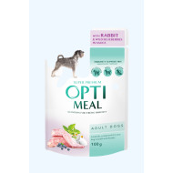 Optimeal Adult Dogs Rabbit & Blueberries sauce - вологий корм з кроликом та чорницею у соусі 100 г
