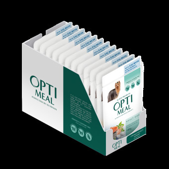 Optimeal Adult Dogs Salmon & Blueberries cream sauce - влажный корм с лососем и голубикой 100 г