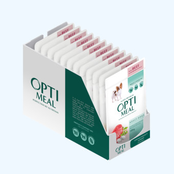 Optimeal Adult Dogs Beef & Cranberry jelly - влажный корм с говядиной и клюквой в желе 100 г