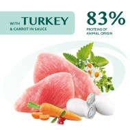 Optimeal Puppy Turkey & Carrot sauce - влажный корм с индейкой и морковью в соусе для щенков 100 г